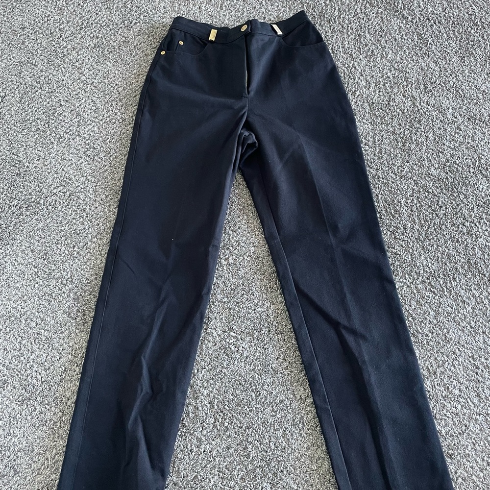 Classic Black Straight-Leg Pants